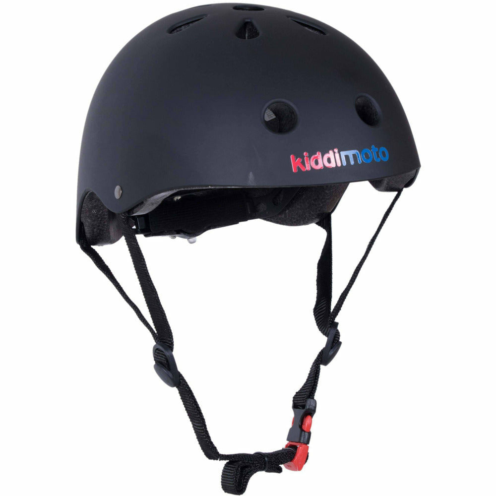 Kiddimoto Plain Black Kids Helmet
