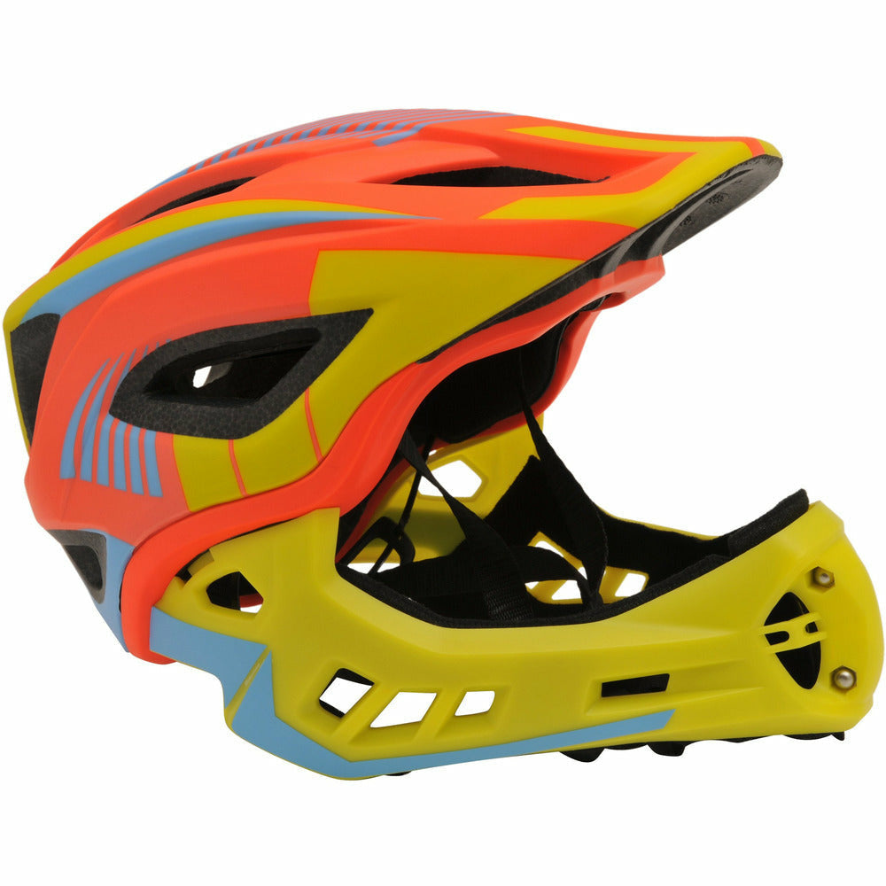 Kiddimoto IKON Full Face Helmet | Orange/Yellow