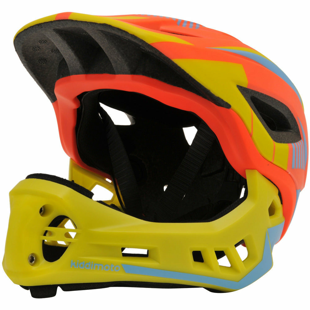 Kiddimoto IKON Full Face Helmet | Orange/Yellow