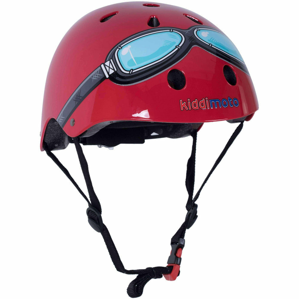 Kiddimoto Kids Red Goggle Helmet