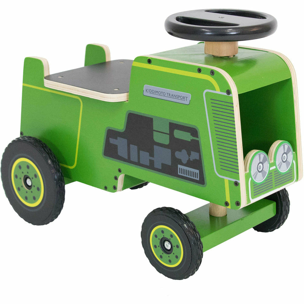 Kiddimoto Wooden Tractor Ride On Toy 